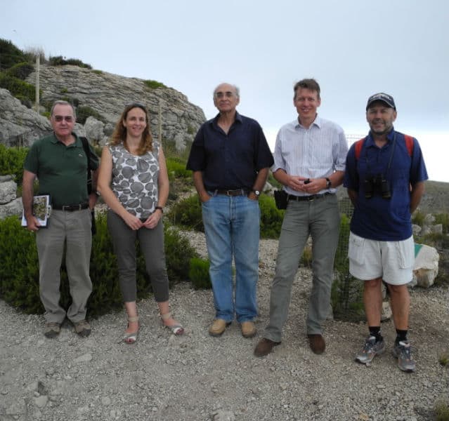 Vertreter von Regierung, Naturparkverwaltung und Prof. Harald Zeiss auf Mallorca
