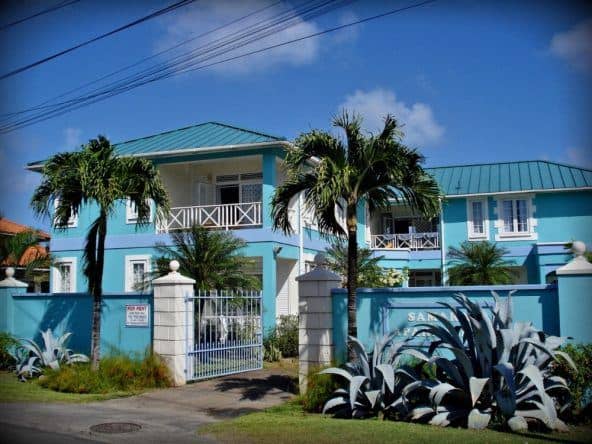 St. Lucia blaues Haus