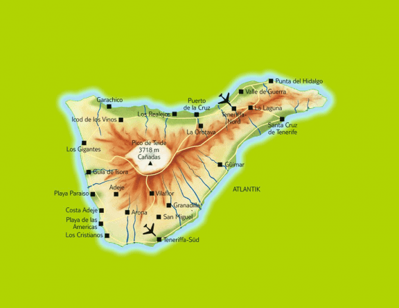 Der Teide thront genau im Zentrum der Insel