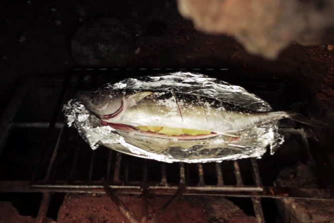 Fisch grillen Timanfaya Nationalpark