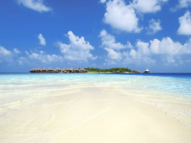 Blick auf die Malediven Insel