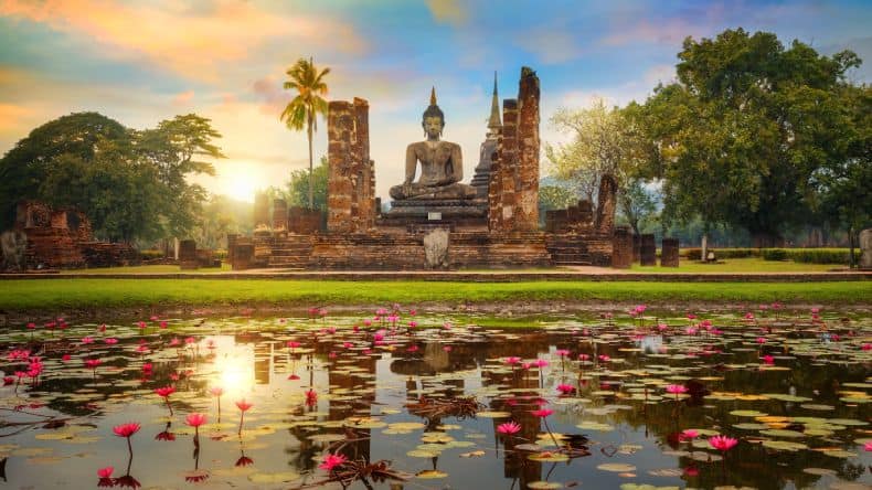 Wat Mahathat Tempel in Sukhothai Historical Park