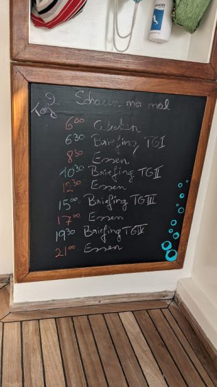 Straffes Programm auf der Tauchkreuzfahrt