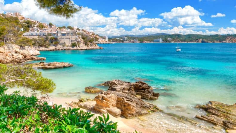 Bucht von Cala Fornells Mallorca, Balearen