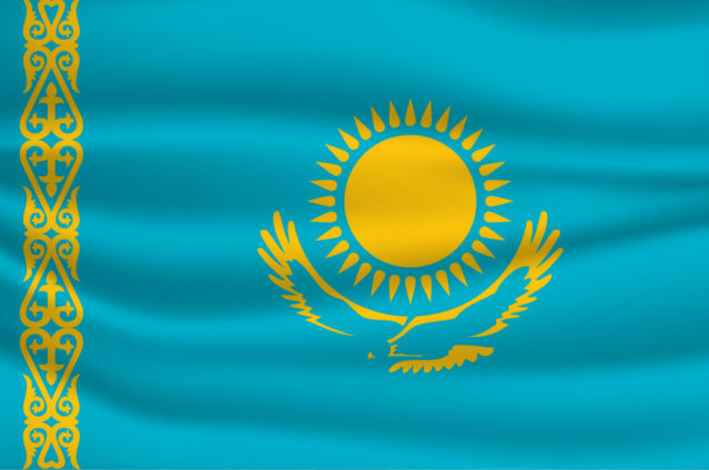 Eine der schönsten Flaggen der Welt: Kasachstan