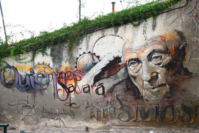 El Niño de las Pinturas Graffitikunst inmitten von Granadas Altstadt