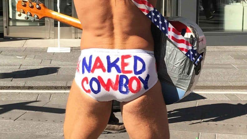 New York, Naked Cowboy am Times Square
