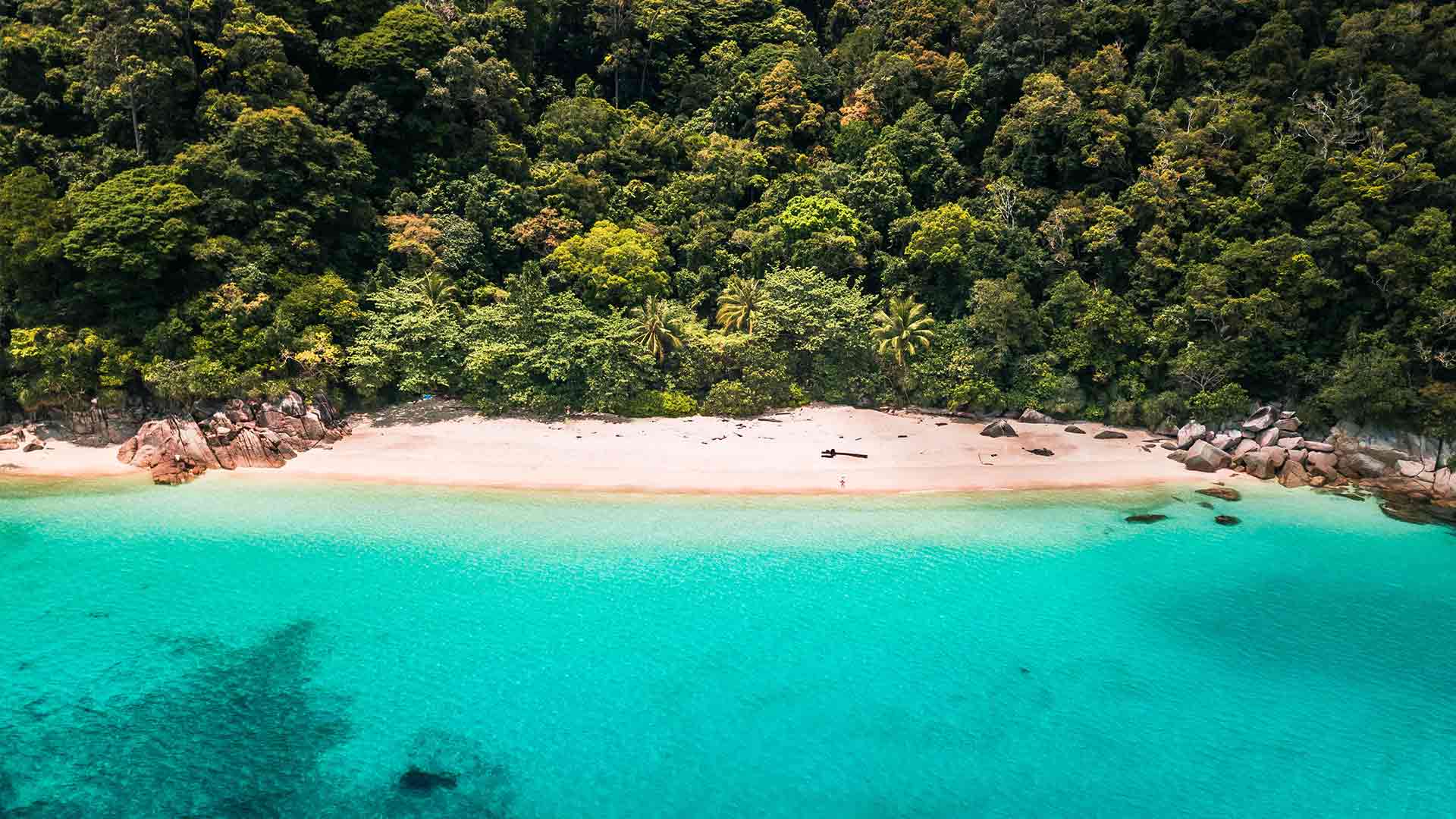 Drohnenbild: Pulau Berhentian Besar Turtle Beach