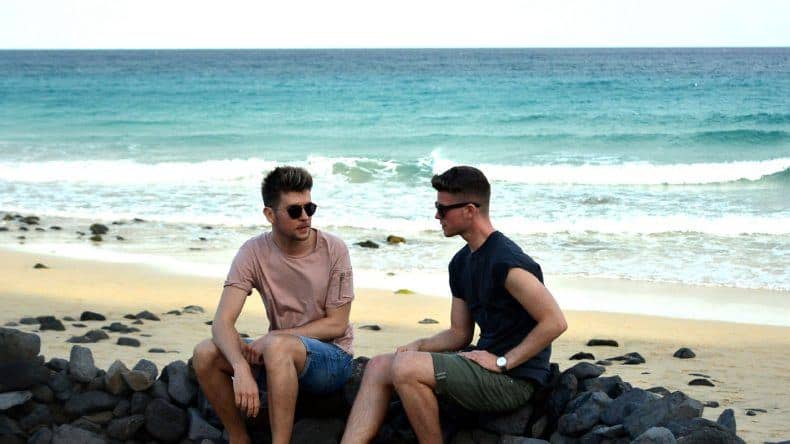 John und Steven am Strand des TUI MAGIC LIFE auf Fuerteventura