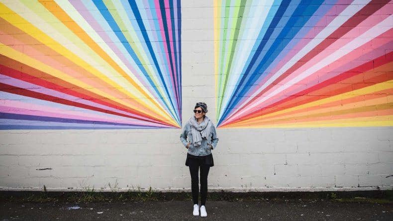Eines der bekanntesten Murals in Vancouver: der „Rainbow“ der Ian Tan Gallery