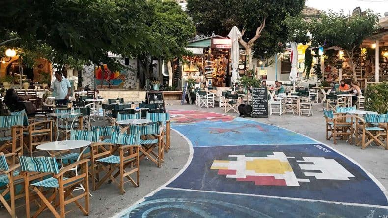 Straßenmalereien in Matala auf Kreta
