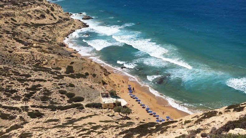 Der Red Beach im Süden von Kreta.