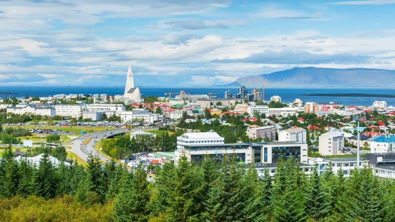 Panoramablick über Reykjavik