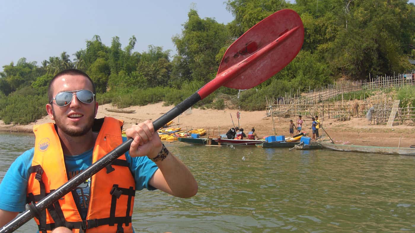 Kajak-Tour auf dem Mekong inklusive Delfinbeobachtung