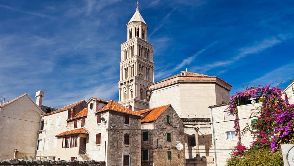 Der Diokletianspalast in der Altstadt in Split