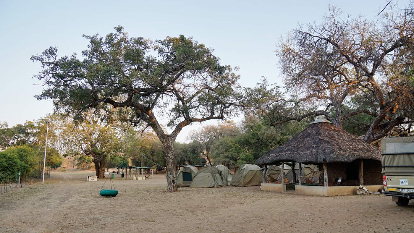 Im Sefapane Tended Camp wird übernachtet