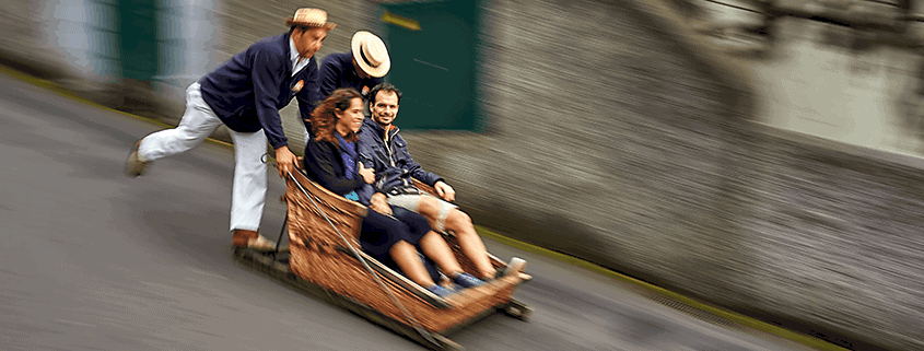 Korbschlittenfahrt auf Funchal