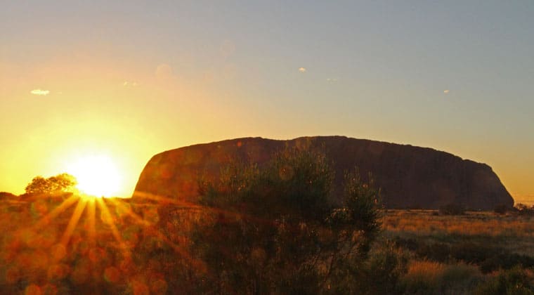 Zum Sonnenaufgang am Uluru - absolut sehenswert!