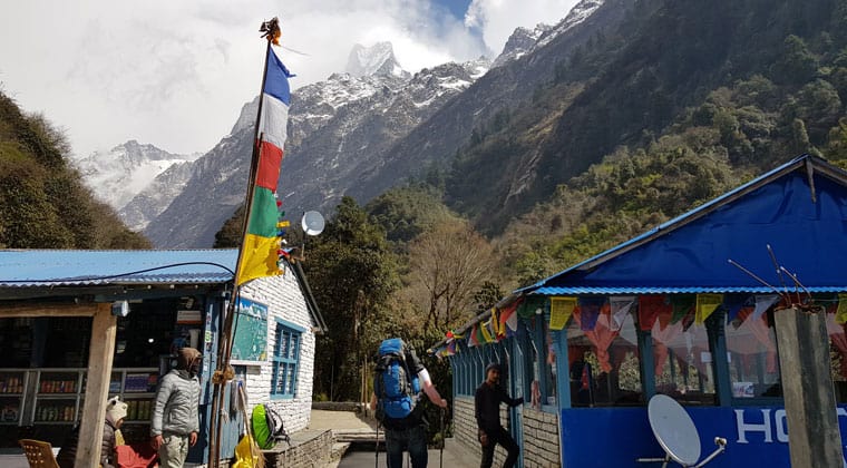 typisches Dorf im Himalaya