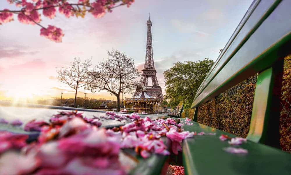Der Eiffelturm im Frühling