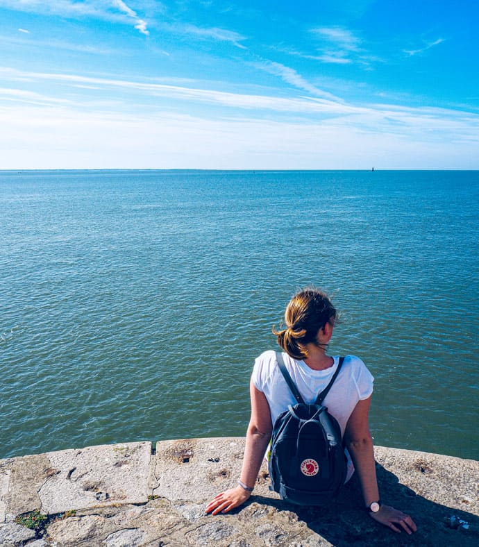 Ich am Meer in Saint-Nazaire