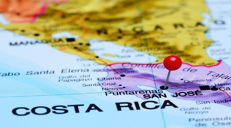 Costa Rica Karte