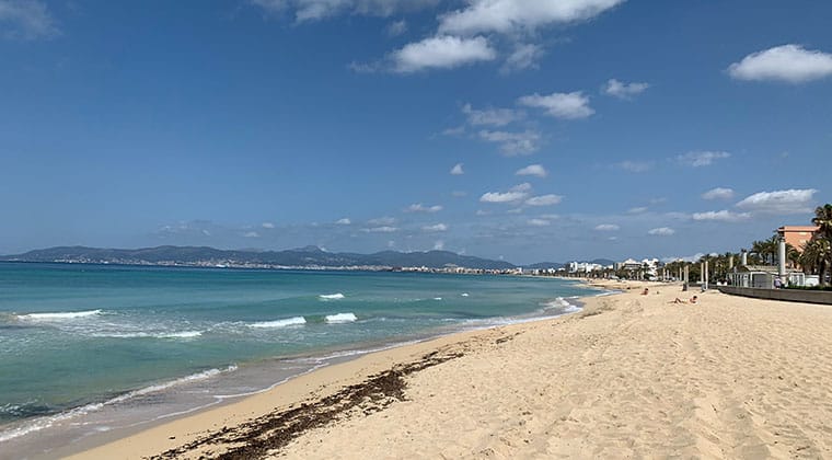Leerer Strand Playa de Palma