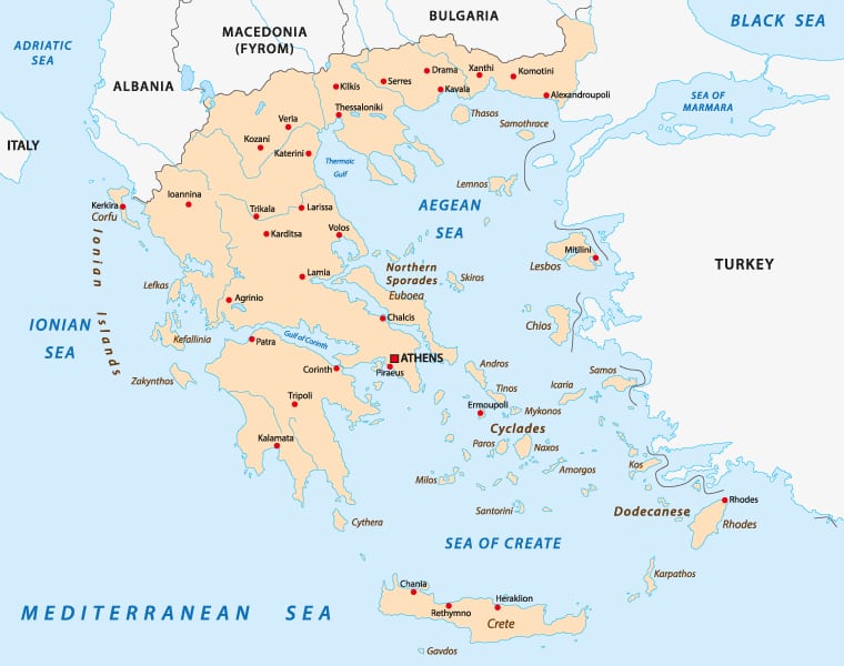 griechische Inseln Übersicht