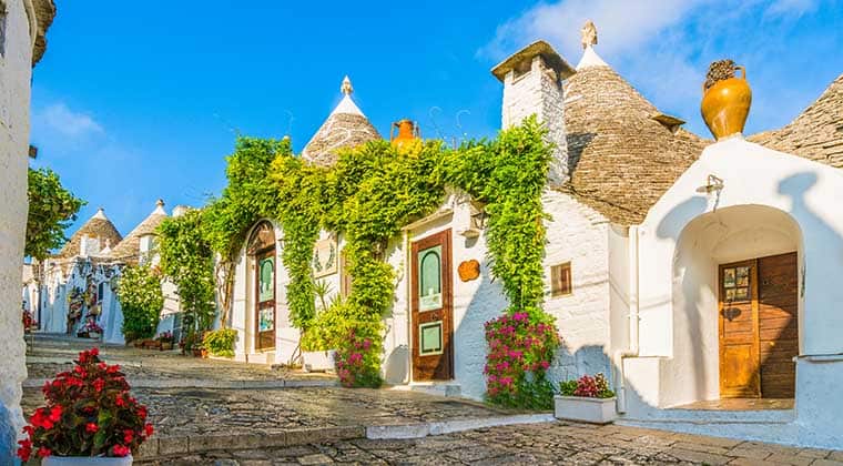 Die bekannteste aller Apulien Sehenswürdigkeiten: Trulli-Häuser