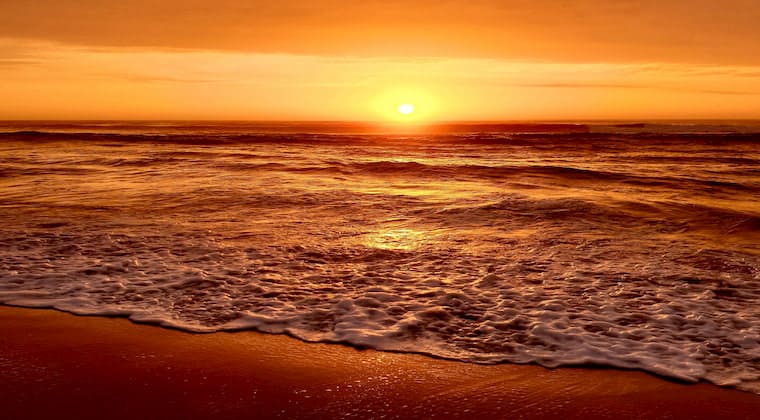 Sonnenuntergang am Praia Grande