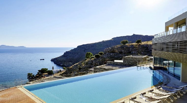 Erwachsenenhotel Griechenland Rhodos Lindos Blu Hotel