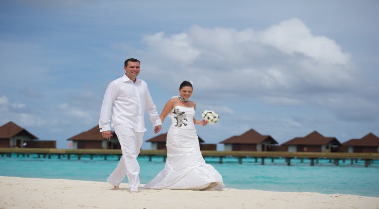 Hochzeit Malediven am Strand