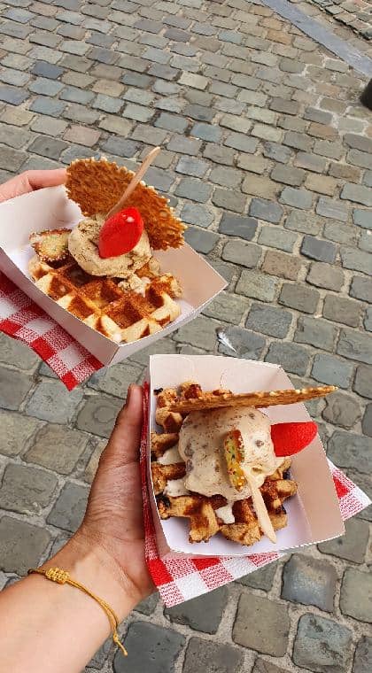 Waffeln in Lüttich Belgien