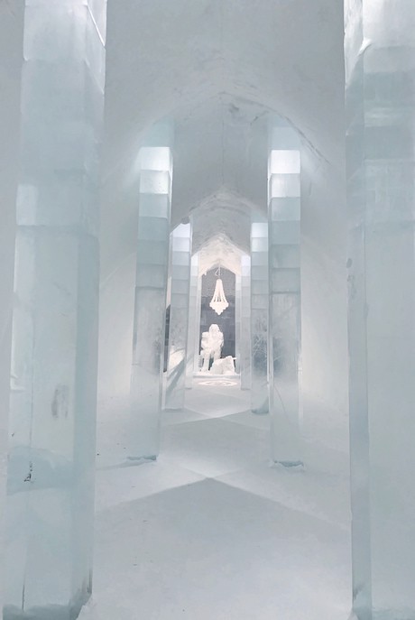 Schweden ICEHotel Eissäulen Eingang