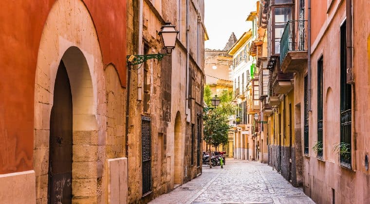 Die hübsche Altstadt in Palma de Mallorca