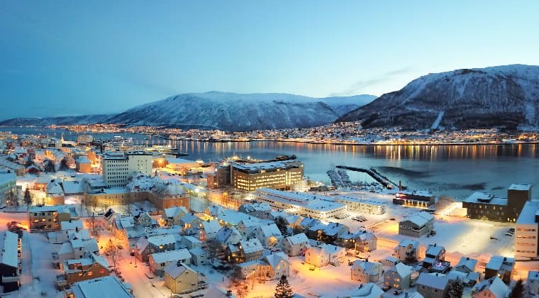 polarnacht in Tromsø Norwegen