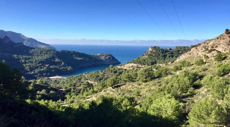 Schöner Ausblick auf dem Weg zur Cala Tuent