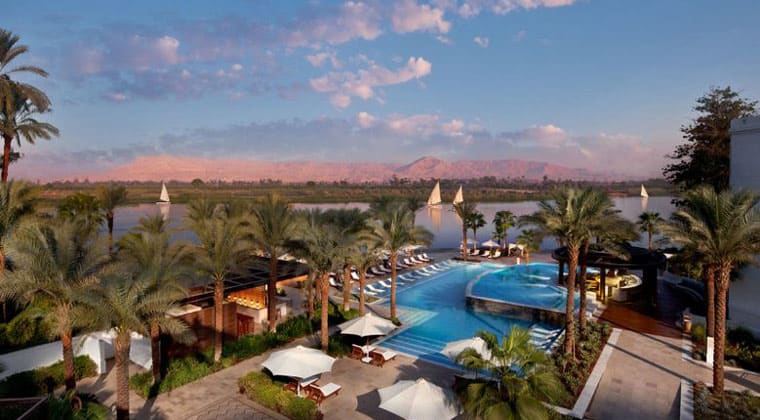 Ägypten Hilton Luxor Resort & Spa die Poollandschaft