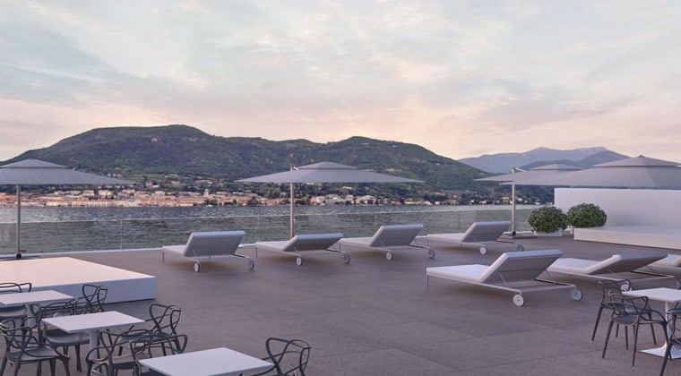 Terrasse von den Appartements Porticcioli