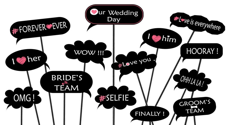 Collage mit Sprüchen zu Heiraten