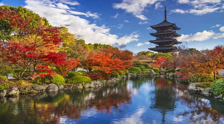 Herbstfarben in Kyoto Japan
