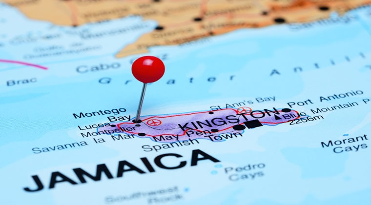 Karte von Jamaika