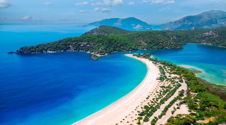 Der Ölüdeniz Strand in Fethiye Türkei