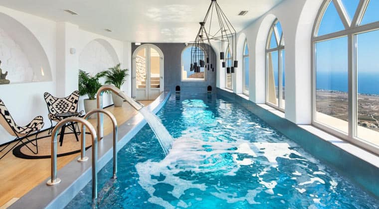 Santorini Hotel Skyfall Suites Hallenbad und Wellness