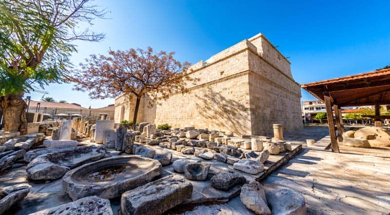 Blick auf das mittelalterliche Schloss Limassol