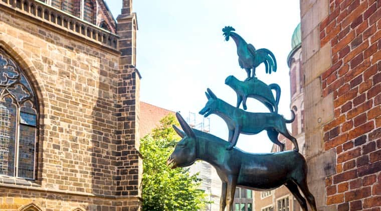Die Bremer Stadtmusikanten Statue