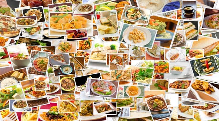 Collage Speisen aus aller Welt