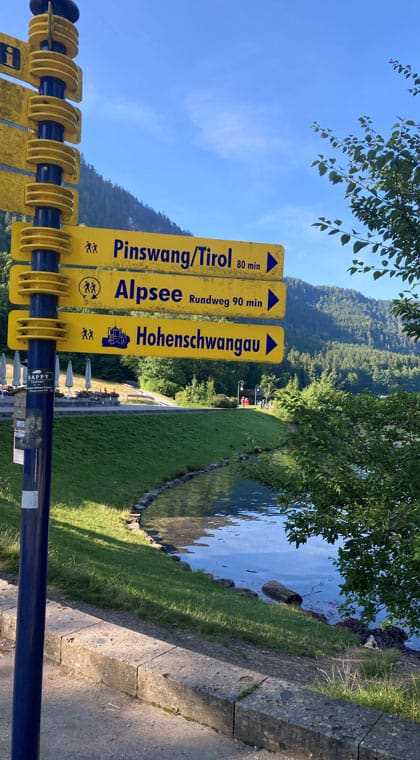 Bayern Allgäu Schild Rundgang Alpsee