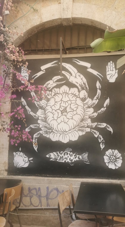Wandkunst in der Altstadt von Jaffa
