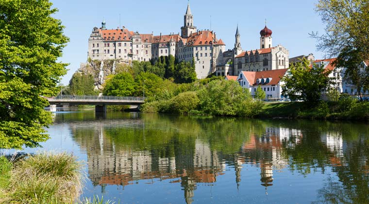 Das Schloss Hohenzollern in Sigmaringen an der Donau